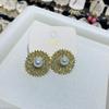 Elegant Embed Pearl Round Ear Clip Earrings Non Piercing Jewelry Wedding Statement Rhinestone Earrings Clips for Women