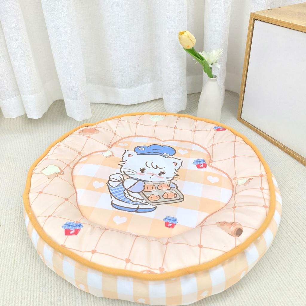 Round Diameter 50cm Summer Reusable Cartoon Pet Cooling Pads Cat & Dog Travel Pet Cooling Mat Dog Bed Gel Cooling Sleeping Mat