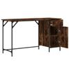 Computer Desk Smoked Oak 131x48x75 cm Particleboard