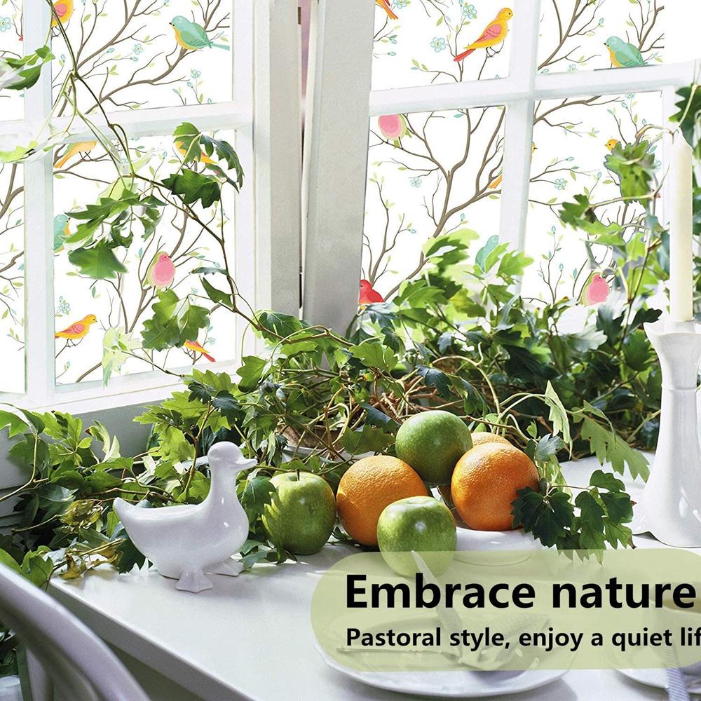 Non-Adhesive Window Cling Static Window Stickers Decorative Glass Film Window Film Static Sticker