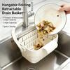 Foldable Hanging Sink Strainer Basket Colander Kitchen Food Fruit Residue Filter for Kitchen Organization Use