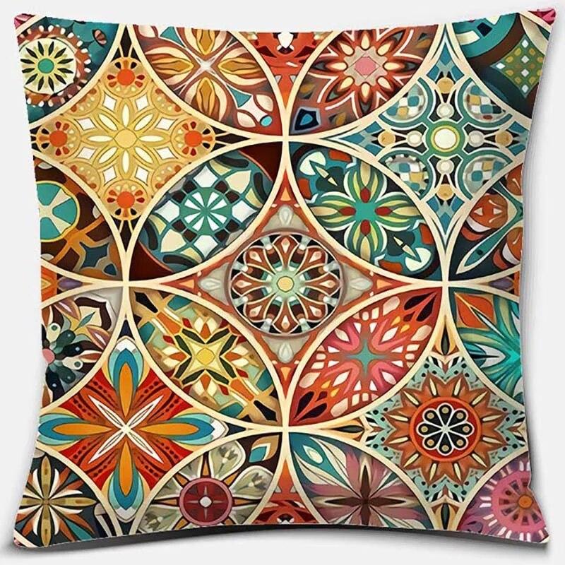 

Серія Мандала. Наволочка з візерунком. Квадратні меблі для домашнього офісу 45x45cm