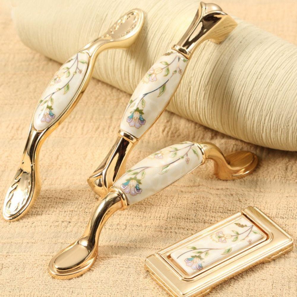 Zinc Zinc Zinc Alloy European Style Cabinet Door Knob Light Luxury Luxury Cabinet Handles  Kitchen Cupboard