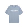 Li Ning Wade Series Letter Print Casual Short Sleeve T-Shirt Men Tops Soft-Gray-Blue AHSS809-3