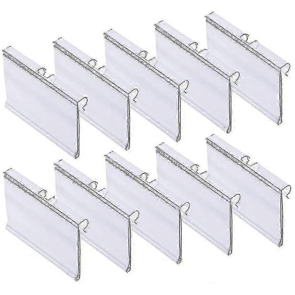 70 Transparent Plastic Label Holders, Price Tag Holders, Plastic Shelf Labels