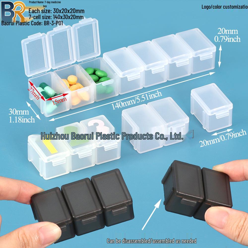 7-Day Round Petal Pill Box: Compact 7-Grid Medicine Organizer for Travel