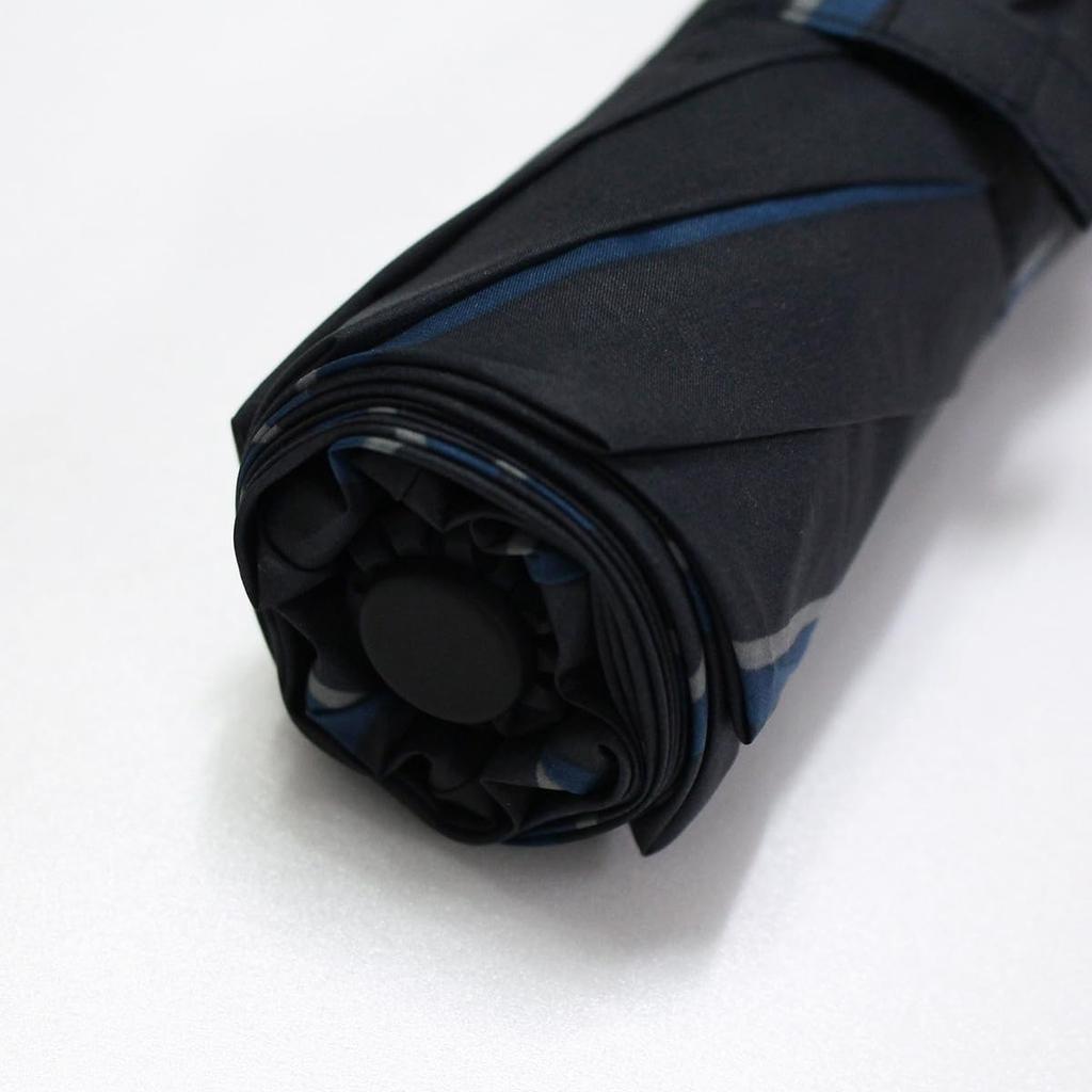 Nifty Colors Folding Striped Carbon Lightweight Mini 5192NV Umbrella, Fiber, 60,