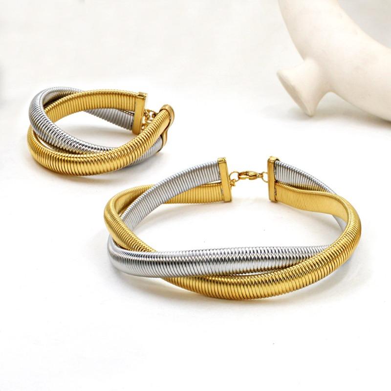 Mary Personalized Design Bracelet Necklace, Female Trend Stainless Steel Set Non-fading Bracelet, Collar Collarbone Chain