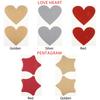 50Pcs Love Heart Pentagram Shape Scratch Card Coating Sticker DIY Postcard Self-adhesive Scratch Coating Stickers Message Card