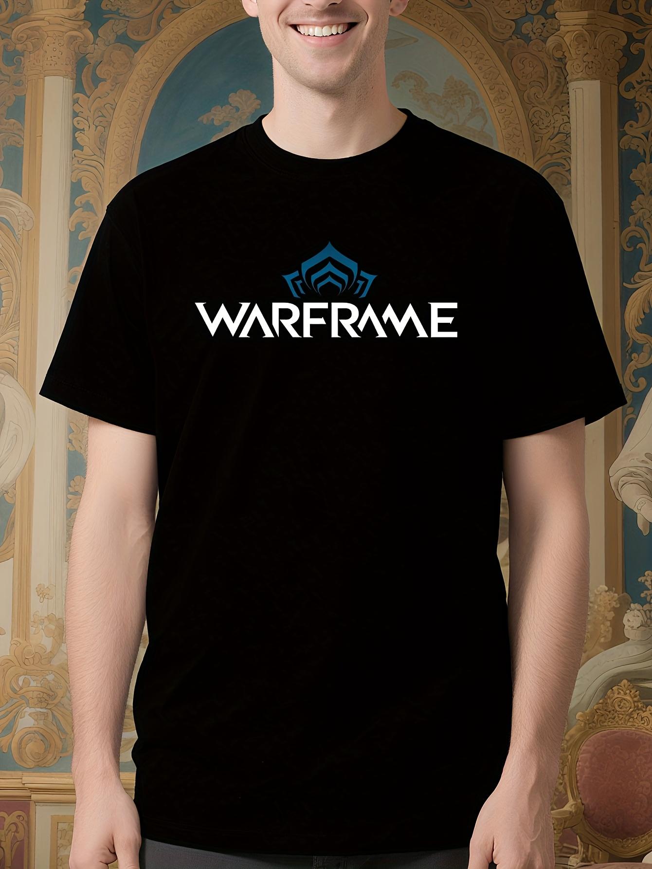 WARFRAME Official Logo Gaming Tshirt - Black Tee with Blu... XXXXL