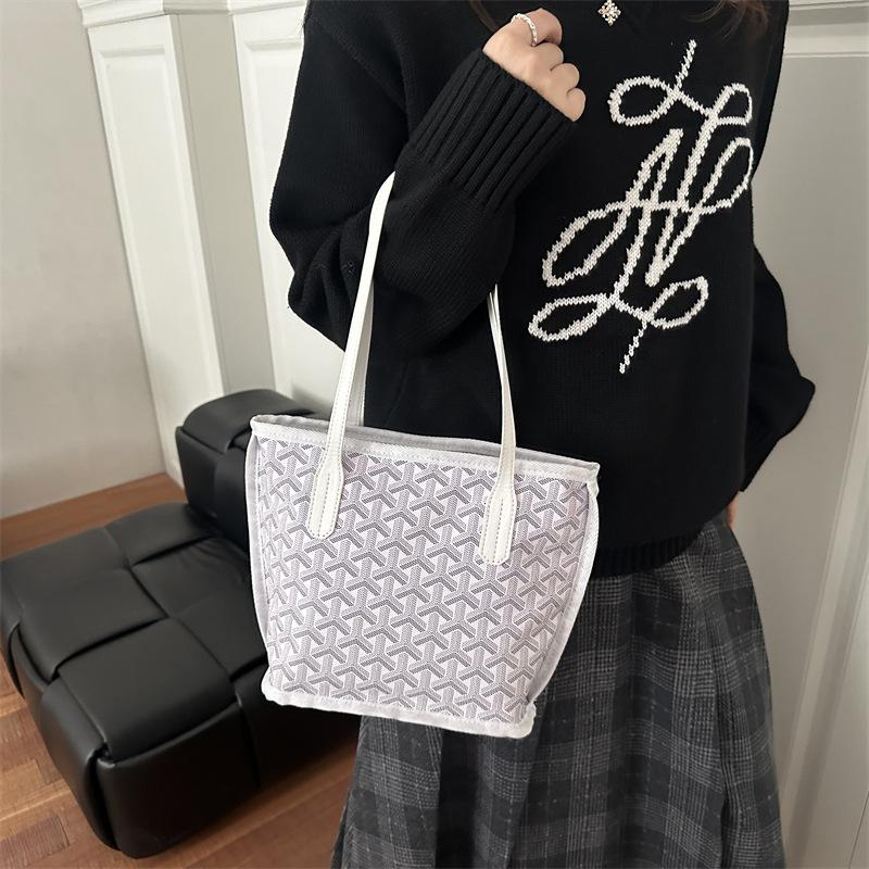 Tote Bag: Fashionable and Trendy Dog Tooth Bag, Fish Scale Design, Single-shoulder Women's Handbag