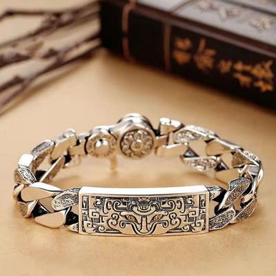 Hochwertiges Mantra-Armband mit Völlerei-Muster und sechs Zeichen für trendigen Retro-Mode-Thai-Herrenschmuck