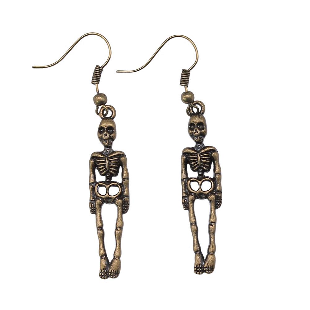Halloween Charm Dangle Earrings Gothic Crescent Drop Earrings Dark Witchy Occult Jewelry