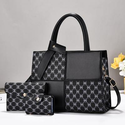 New Splicing Color Contrast Three-piece Set Bag High Appearance Level All-in-one Handbag Fashion Shoulder Crossbody Bag