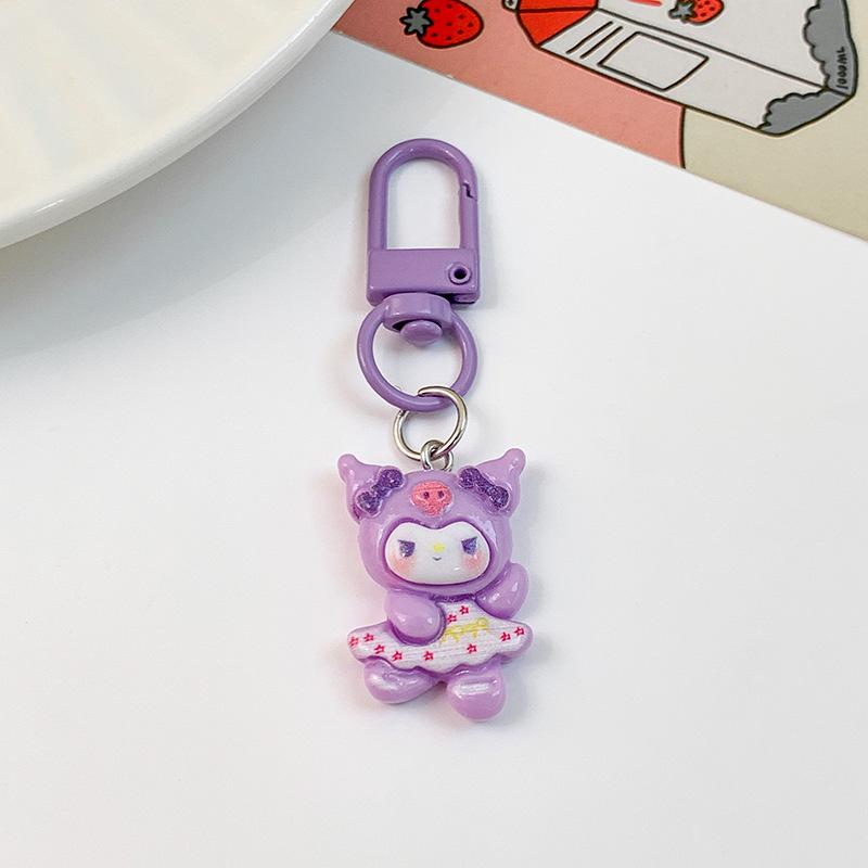 KT Cat Backpack Keychain: Cute Cartoon Pendant, Perfect Couple Gift