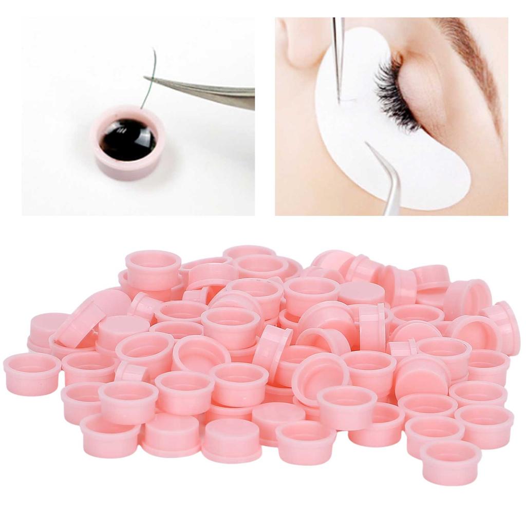 500pcs Grafting Eyelash Glue Cup Glue Delay Container Eyelash Grafting Extension Tool