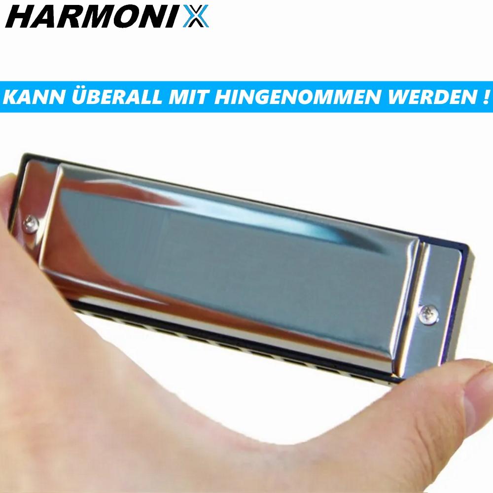 HARMONIX Högkvalitativt C-dur-munspel i metall, 10-håls diatonisk