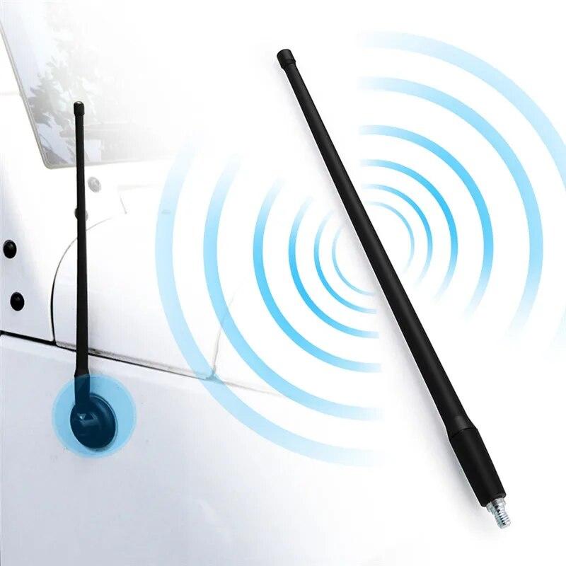 Reflex 13" AM FM Radio Antenna for Jeep Wrangler JK JL 2007 2008 2009 2010 2011 2012 2013 2014 2015 2016 2017 2018 Rugged Ridge