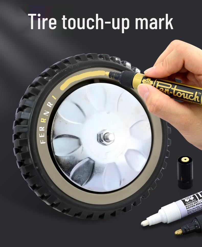 Japan Sakura Gold & White Oil-Based Paint Pen Set for Black Card Art & Drawing