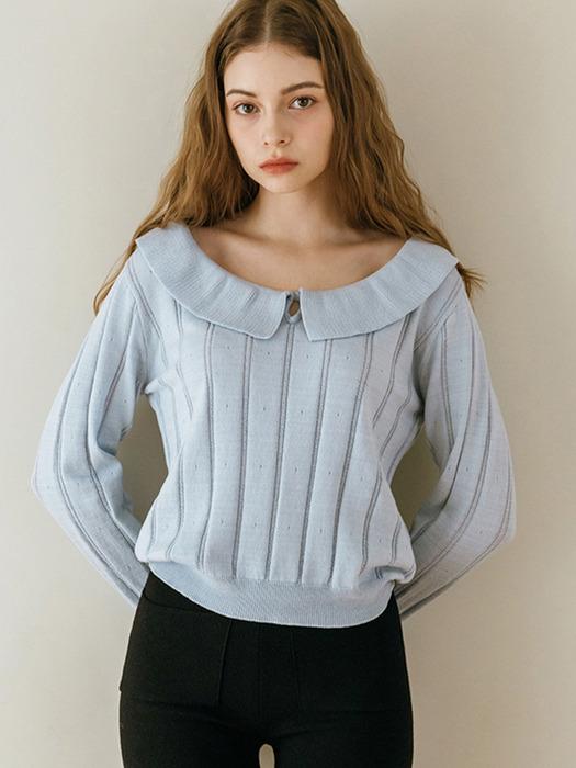 Tinnit Frill Collar Knit_Sky Blue Sky Blue/Free