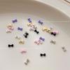 5Pcs Mini Alloy Bow Nail Charms 3D Bowknot Nail Art Decoration Accessories For Diy Manicure Korean Design