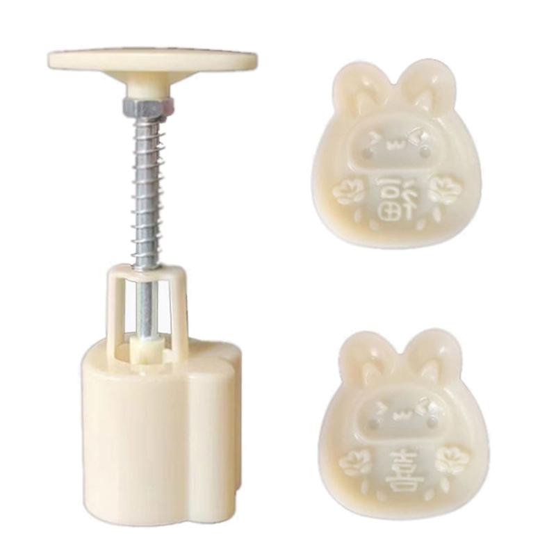 

Exquisite DIY Mooncake Press Mold Delicious Mooncakes Dessert Mold Homemade Rabbit and Flower Baking Molds DIY Craft 1