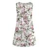 Fashion Women V-neck Printing Sleeveless Tunic Dresses Plus Size T-shirt Dress