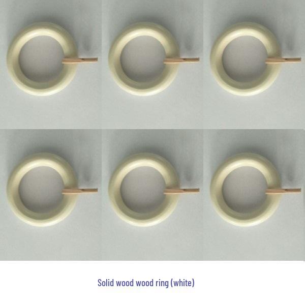 Solid Wood Curtain Rod and Track Accessories: Single/Double Bracket, Base, Decorative Head