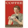 Vintage Coffee Metal Tin Sign Plaque Metal Plate Retro Wall Art Posters For Cafe Bar Pub Kitchen Club Iron Painting Decoration