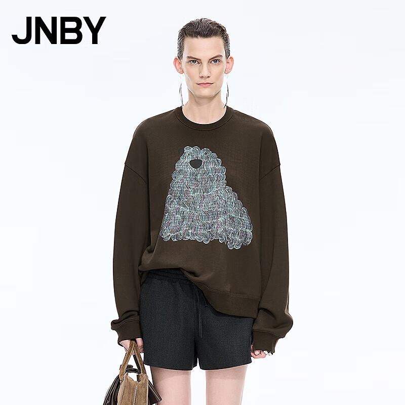 

JNBY 2025 Autumn Animal Print Loose Round Neck Sweatshirt M