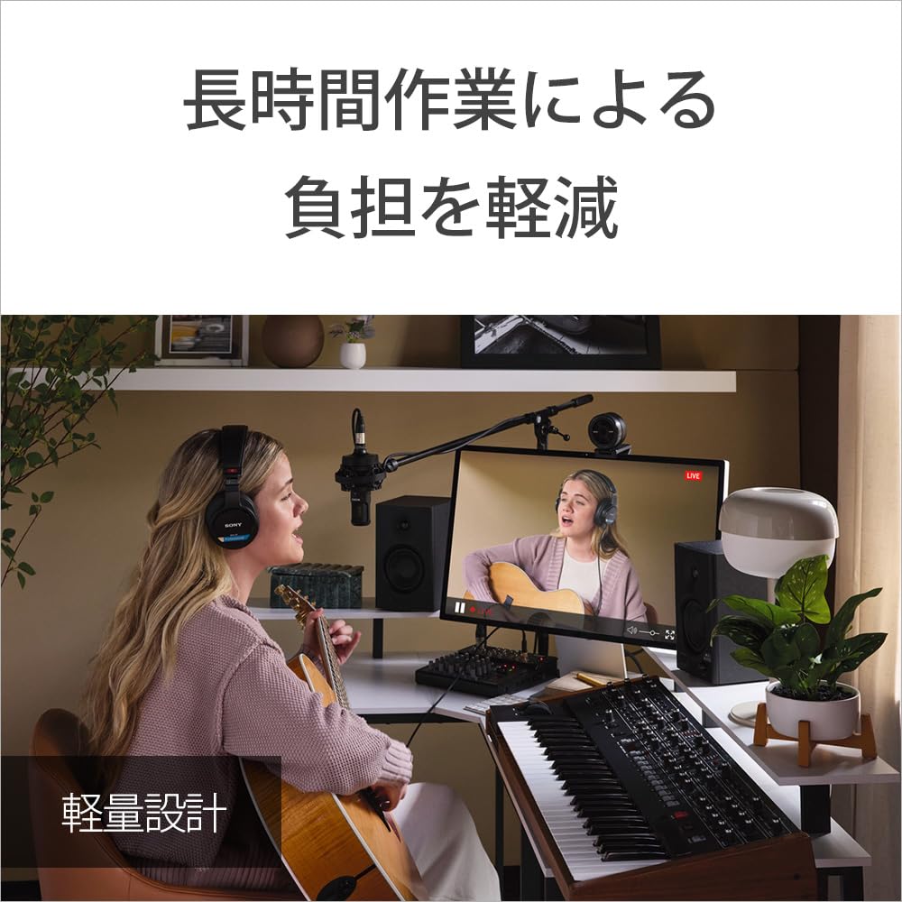 Sony Q Monitor Monitor Includes Stereo Mini To Standard Stereo Includes One Cable and One Ideal for Audio Wired and Black MDR-M1 Headphones,