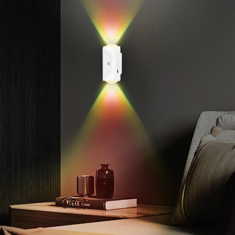 Rechargeable Led Night Light With Motion Sensor Dimmable Wall Lamp Indoor Ambient Lighting For Corridor Stair Entryway Closet