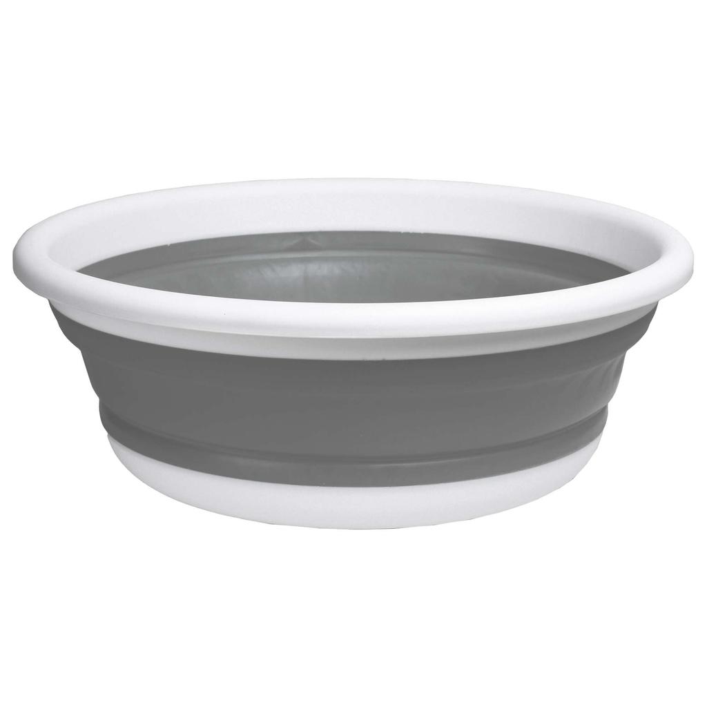 Miska Okrągła 37 Cm Biało-Szara Elba Compact 9 Litrów