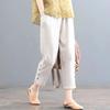 Summer Faion Cotton Linen Set for Mom Mid-aged And Ly Women Printed Harlan Pants Two-piece Set Korean Sle Loose