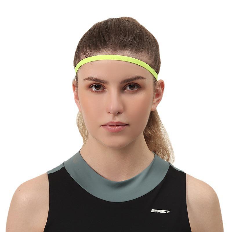 Unisex Minimalistyczna Opaska Sportowa z Antypoślizgowym Paskiem Silikonowym – Pochłaniająca Pot do Jogi, Biegania i Piłki Nożnej