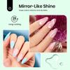 Beetles 15ml Gel Base Top Coat Set For Gel Nail Polish No Superb Shine Top Coat No Lamp Essential for Manicures Christmas Kit 2-Pack & - - Wipe-Off,