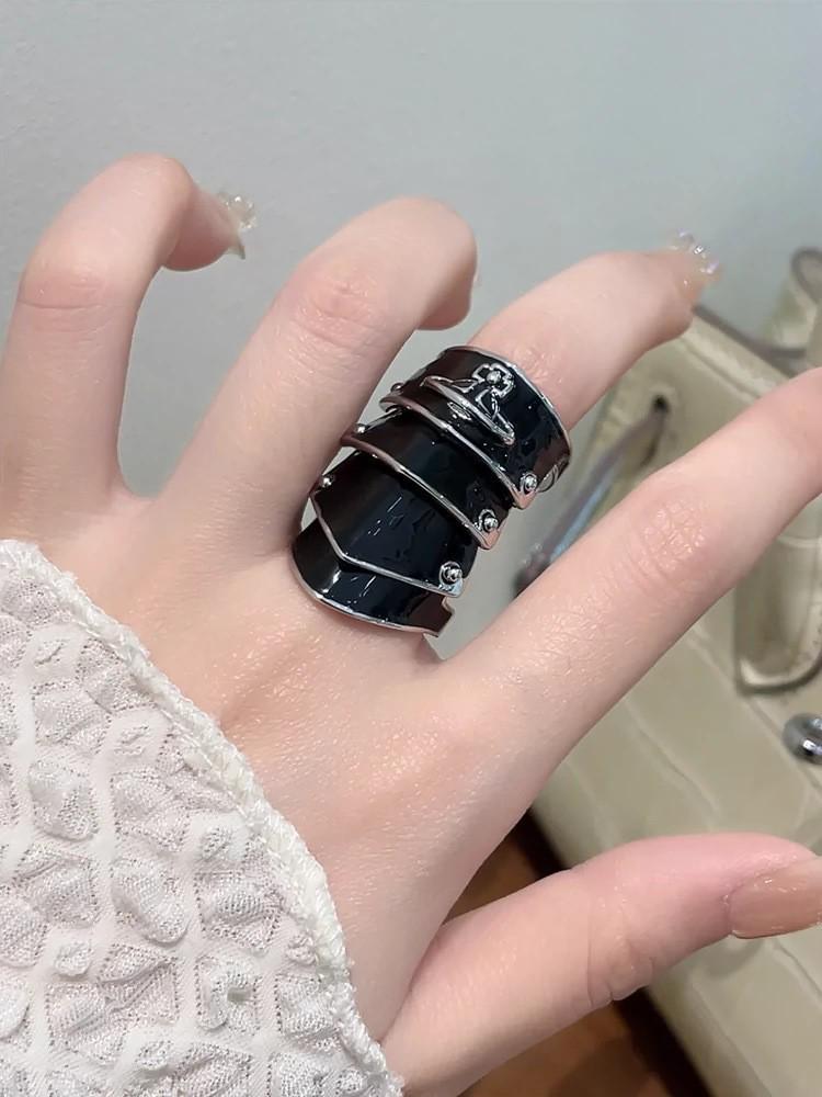 Empress Dowager Cixi Saturn Adjustable Punk Ring: Unisex, Multi-Layer, Open Design