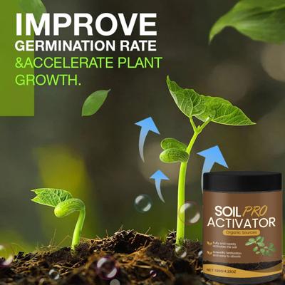 Soil Activator Powder Fertilizer Nutrient-Rich Plant Growth Booster Soil Activation Powder for Potting Mix Seedlings Compost Indoor Outdoor