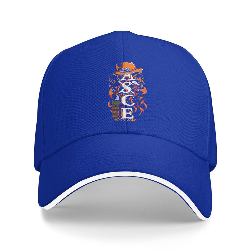 Anime Monkey-Luffyy Baseball Cap Hip Hop One Piece Portgas D. Ace Sandwich Hats Unisex Style Breathable Dad Hat Running Golf