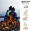 1pc Stained Glass Fantasy Blanket, Lightweight Flannel Throw Blanket For Sofa, Bed, Travel139