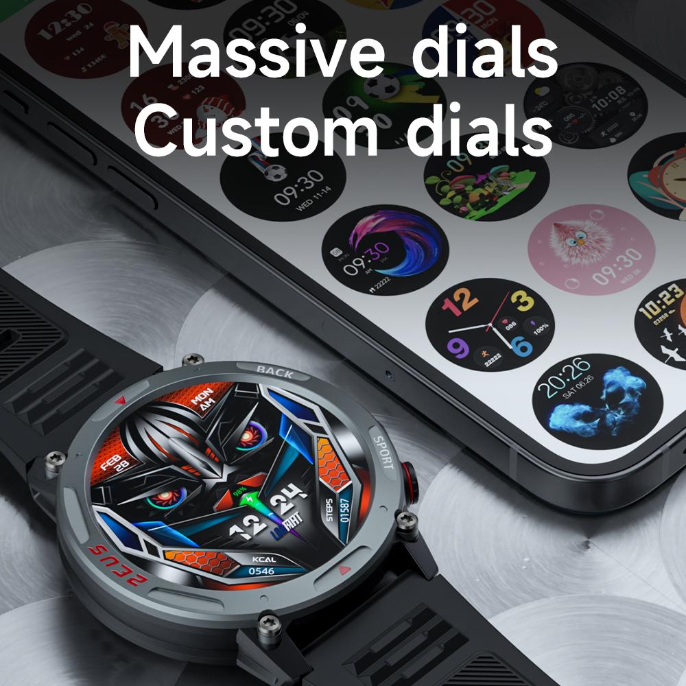LOKMAT ZEUS 4 PRO Smart Watch 1.43 Amoled Round Screen BT Calls Smartwatches Fitness Tracker Pulsmåler for smarttelefon
