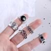 Zinc Zinc Alloy Punk Female Male Fashion Jewelry Korean Style Ring Women Finger Ring Love Heart Ring Set