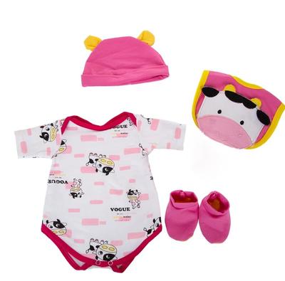 Haine pentru păpuși renăscute, realiste, roz Accesorii pentru păpuși, haine pentru fetițe, costum pentru păpuși renăscute de 22-23 inci, haine pentru bebeluși, cămașă + pălărie + bavetă + șosete