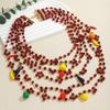 Boho Wielowarstwowy Naszyjnik z Koralików Owocowych Dla Kobiet Dziewcząt Długi Naszyjnik Chili Bakłażan Cytryna Biżuteria Prezenty