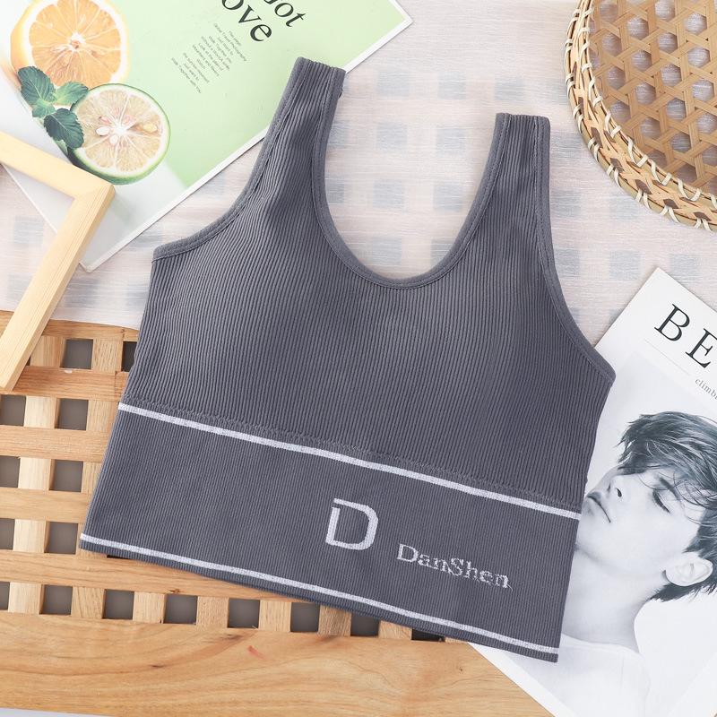 Podprsenka D-košíček s hlubokými zády ve tvaru U, bezešvá, bez kostic, sportovní na jógu