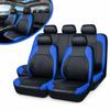 9PCS PU Leather Car Seat Cover Full Set Car Seat Cushion Universal Seat Protector  Easy Fit