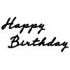 Regalo Wood Garland Birthday Wooden Garland Birthday Letter Banner (Cursive/Black)