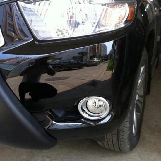 Для Toyota Highlander 2007-2010 Хромированная накладка на переднюю противотуманную фару
