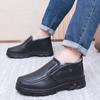 Winter Cloth Shoes Men's Cotton Shoes High-top Velvet Warm Dad Shoes Waterproof  Non-slip In the Elderly Cotton Boots Men