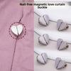 8 STUKS Antislip Magnetische Gordijn Gesp Roestvrij Hartvormige Raamgaas Bevestiging Snelle Sluiting Clips Eenvoudige Legering Afneembare Drukknopen
